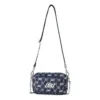 Lässige, verstellbare Stoff-Umhängetasche „Navy White“