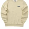 Lässiger Langarmpullover mit Logo-Print „Beige“