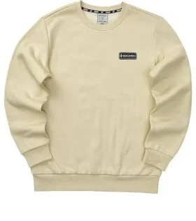 Lässiger Langarmpullover mit Logo-Print „Beige“