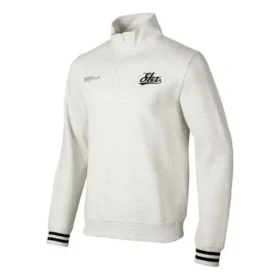 Lässiger Pullover mit halbem Reißverschluss „White Black“
