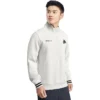 Lässiger Pullover mit halbem Reißverschluss „White Black“