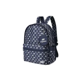 Lässiger Rucksack mit Buchstabenprint „Navy White“
