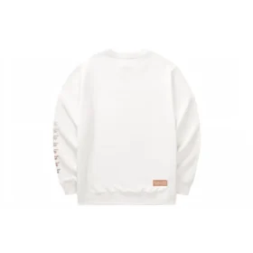 Lässiger Rundhalspullover „White“