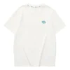 Lässiges T-Shirt mit Aufdruck „Weiß Blau“