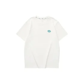Lässiges T-Shirt mit Aufdruck „Weiß Blau“