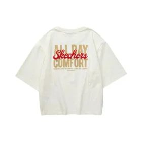 Lässiges T-Shirt mit Aufdruck „White Red“