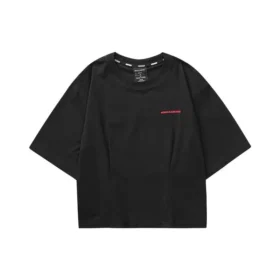 Lässiges T-Shirt mit Grafikprint „Black Red“