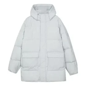 Mittellange Daunenjacke „Grey“