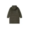 Mittellange gewebte Daunenjacke „Schwarz“