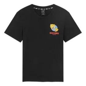 Musterdruck Atmungsaktiv Kurzarm Paar-Style Schwarz