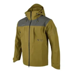 Nightingale-Serie Kapuzenjacke mit Reißverschluss „Olivgrün-Grau“