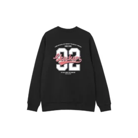 Number Printed Crew Sweatshirt „Grey Black White“