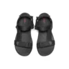 On-the-GO 600 Klettverschluss Outdoor-Sandalen mit offener Zehenpartie und flachem Absatz, komplett schwarz