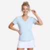 Pima-T-Shirt mit V-Ausschnitt