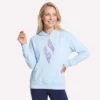 Pullover mit Kapuze und Blumen-Diamant-Muster