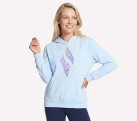 Pullover mit Kapuze und Blumen-Diamant-Muster