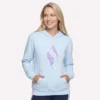 Pullover mit Kapuze und Blumen-Diamant-Muster