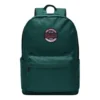 Retro-Schüler-Rucksack aus Stoff mit Reißverschluss „Grün“