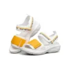 Rutschfeste Modesandalen Weiß/Gelb