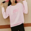 S Letter Crew Sweater „Pink“