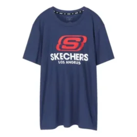 Skechers Herren Kurzarm-Shirt Blau