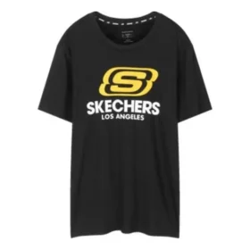 Skechers Herren Rundhals-Kurzarm-Shirt Schwarz