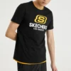 Skechers Herren Rundhals-Kurzarm-Shirt Schwarz