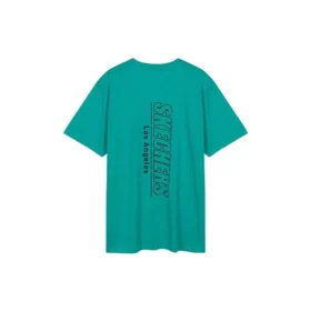 Skechers Herren-Strickpullover mit Rundhalsausschnitt und kurzen Ärmeln, Blau