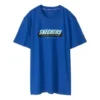 Skechers Herren-T-Shirt mit Aufdruck, kurzärmelig, blau