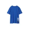 Skechers Herren-T-Shirt mit Aufdruck, kurzärmelig, blau