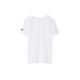 Skechers Herren-T-Shirt mit Aufdruck, kurzärmelig, weiß