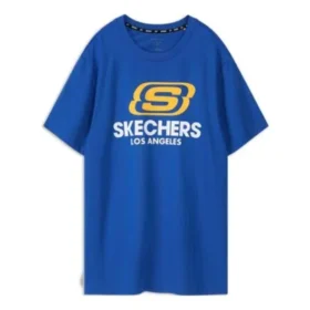 Skechers Herren-T-Shirt mit kurzen Ärmeln, blau