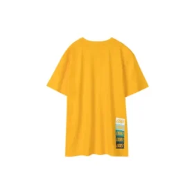 Skechers Herren-T-Shirt mit lockerem Aufdruck, atmungsaktiv, kurzärmelig, gelb