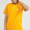 Skechers Herren-T-Shirt mit lockerem Aufdruck, atmungsaktiv, kurzärmelig, gelb