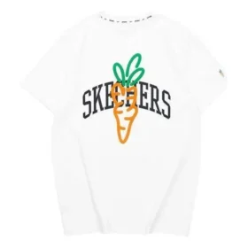 Skechers x Carrots Grafik-T-Shirt „Weiß Orange Schwarz“