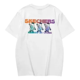 Skechers x Hankow Grafik-T-Shirt „Weiß Multicolor“