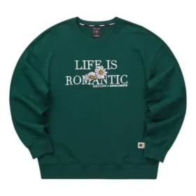 Skechers x Romantic Crown Langarmpullover „Grün Weiß“