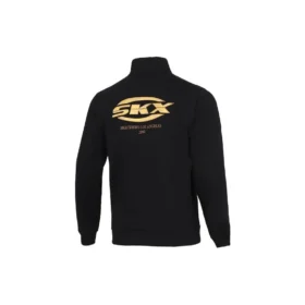Skechers x SKX Logo-bedruckte Freizeitjacke „Schwarz Gelb“