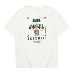 Skechers x SpongeBob T-Shirt mit Grafikprint „Weiß-Grün“