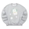 Skechers x XIAOLI Grafik-Sweatshirt mit Rundhalsausschnitt „Grey White“