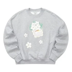 Skechers x XIAOLI Grafik-Sweatshirt mit Rundhalsausschnitt „Grey White“ Skechers x XIAOLI Grafik-Sweatshirt mit Rundhalsausschnitt „Grey White“