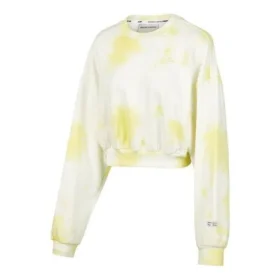 Skechers x XUZHI Kurzer Langarm-Sweater „Gelb Weiß Grau“
