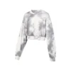 Skechers x XUZHI Kurzer Langarm-Sweater „Gelb Weiß Grau“