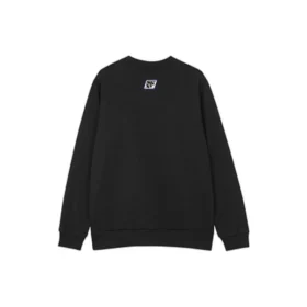 SKX Bedruckter Rundhals-Pullover „Black White“