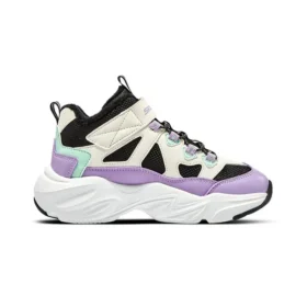 Sneaker „Beige Schwarz Lila“