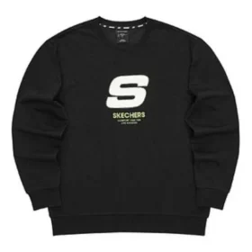 Sport Letter Crew Sweater „Black White“