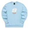 Sport Letter Crew Sweater „Blue White“