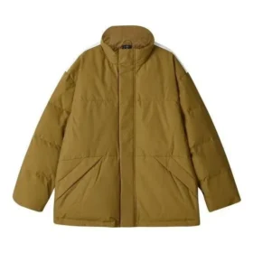 Sport Lifestyle Series Daunenjacke mit Reißverschluss und Buchstabenprint „Tan“