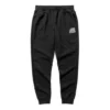 Sportliche, taillierte Strickhose mit Logo-Print „Schwarz Navy Grau“