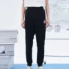 Sportliche, taillierte Strickhose mit Logo-Print „Schwarz Navy Grau“